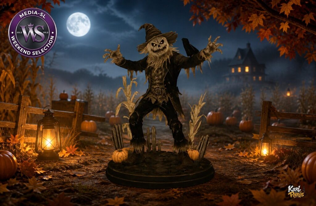 Harvest Of Shadows Halloween Scarecrow Statue 2 Second Life