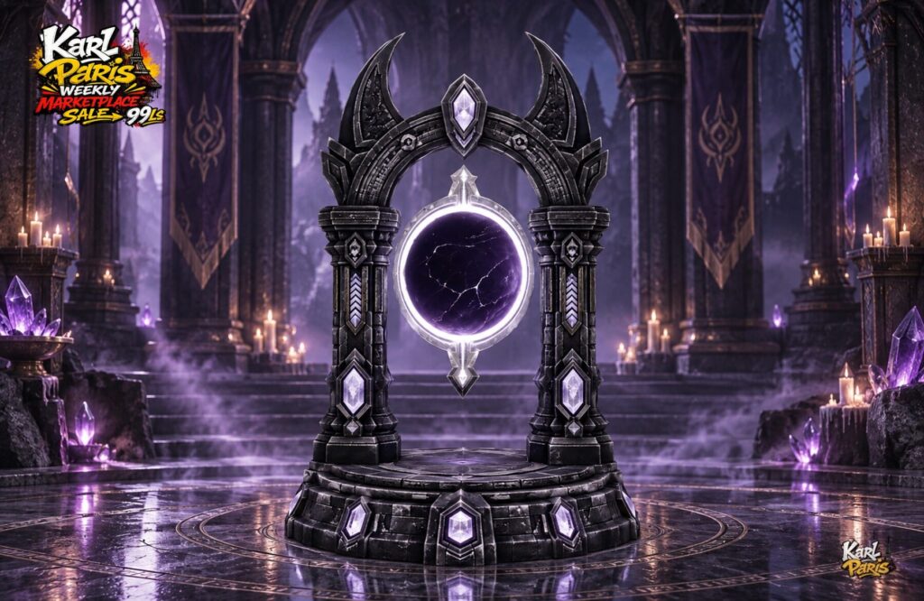 Karlparis Amethyst Eclipse Gate Gothic Fantasy Portal Decor Second Life