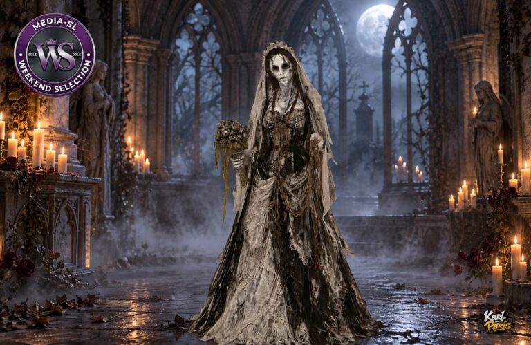 Karlparis Bone Bride Ghost Statue Halloween Decor 1 Second Life