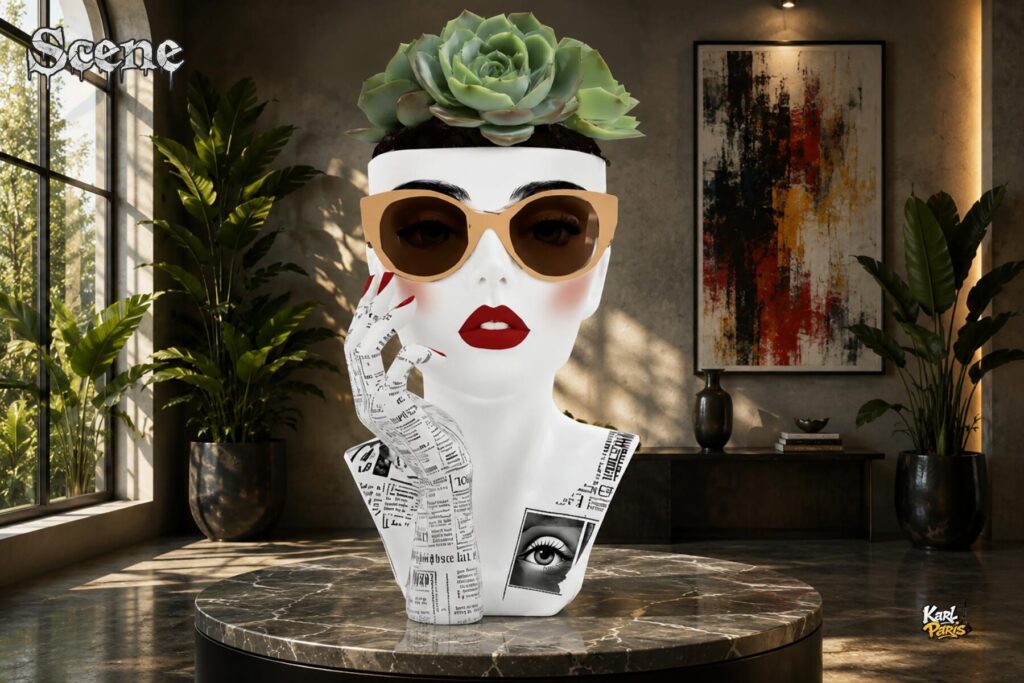 Karlparis Botanical Vogue Contemporary Fashion Portrait Sculpture 1 Second Life