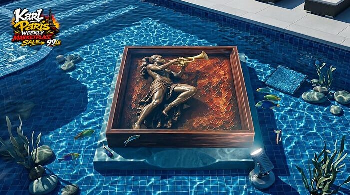 Karlparis Bronze Trumpeter Wall Art 1 Second Life