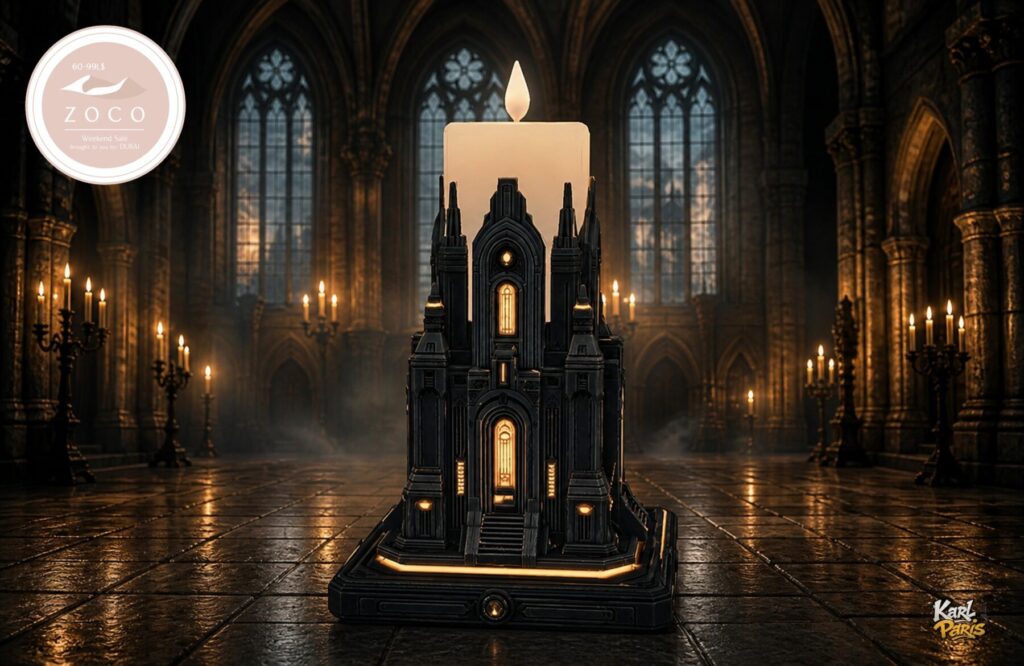 Karlparis Candlelit Citadel Gothic Castle Candle Halloween Decor 1 Second Life
