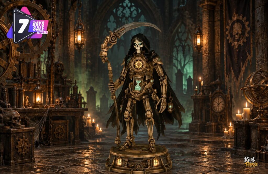 Karlparis Clockwork Grim Reaper Statue Halloween Decor Second Life