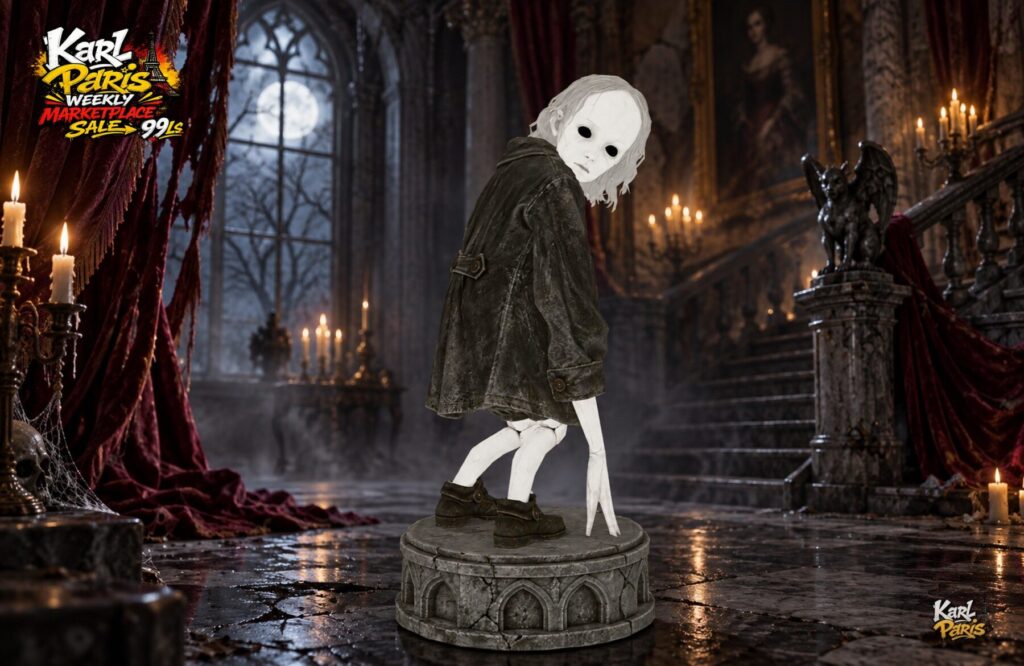 Karlparis Cracked Innocence Gothic Halloween Statue 1 Second Life