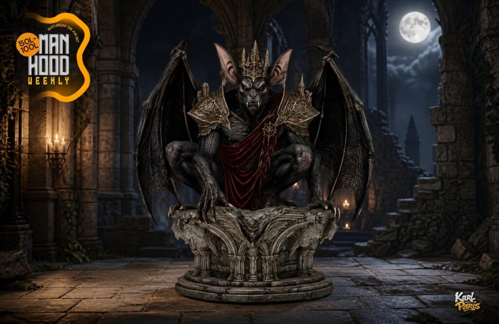 Karlparis Crowned Gargoyle Lord Gothic Halloween Statue 1 Second Life