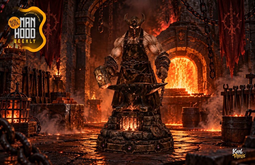 Karlparis Demonic Blacksmith Statue Gothic Halloween Forge Decor Second Life