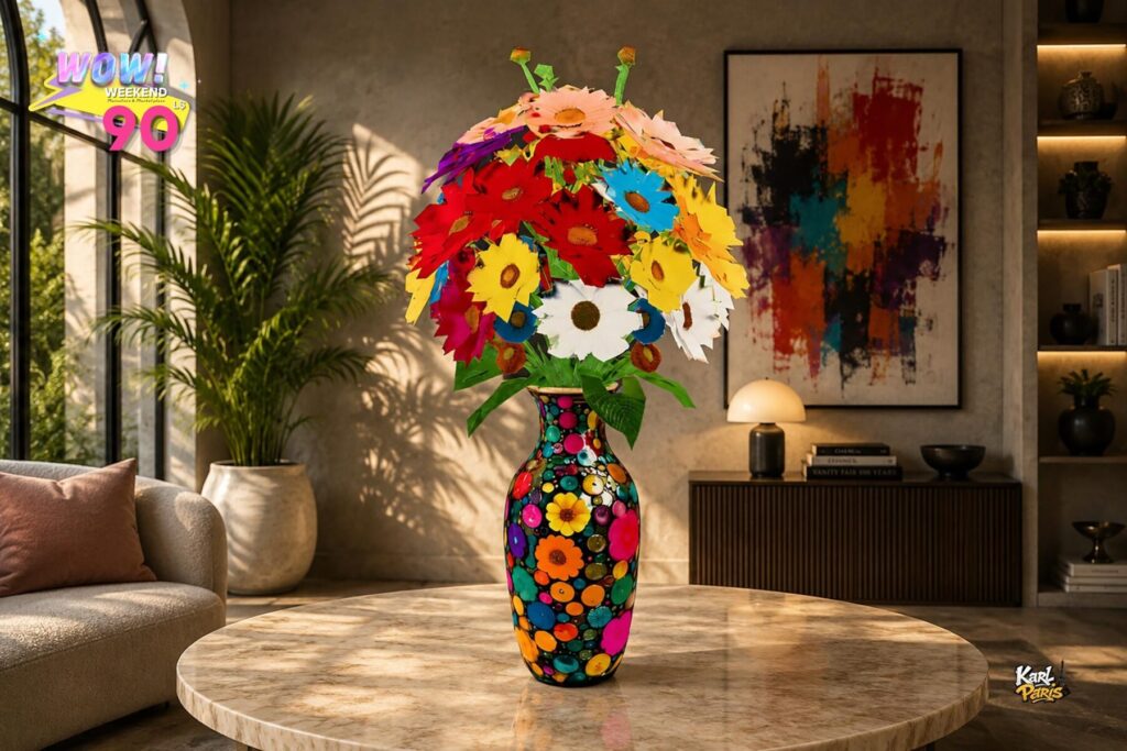 Karlparis Festival Bloom Colorful Floral Art Vase Sculpture 1 Second Life