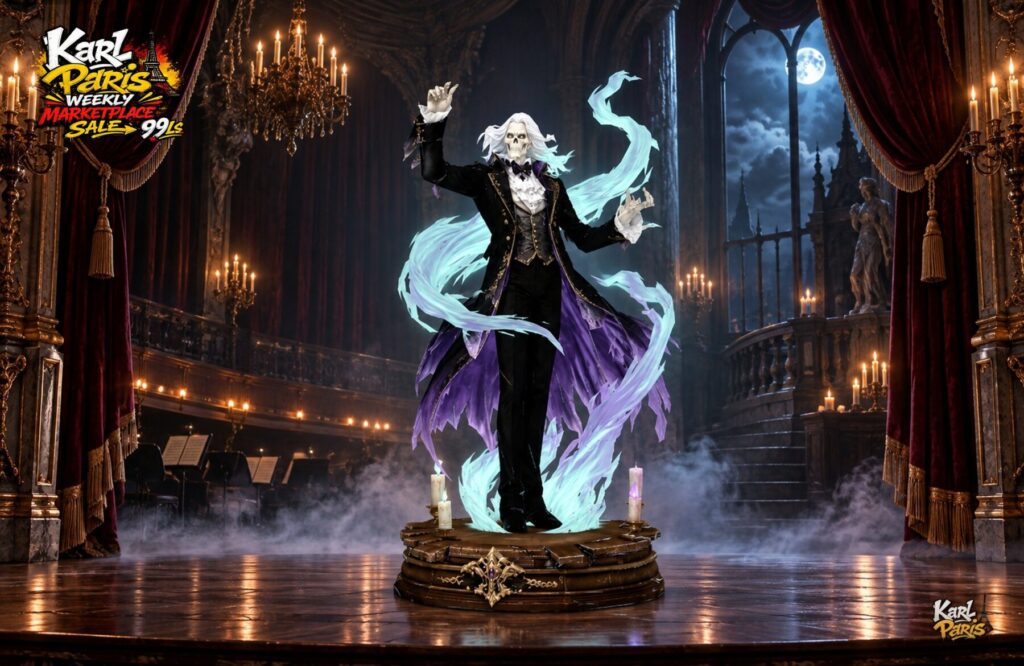 Karlparis Ghost Conductor Statue Halloween Music Decor 1 Second Life
