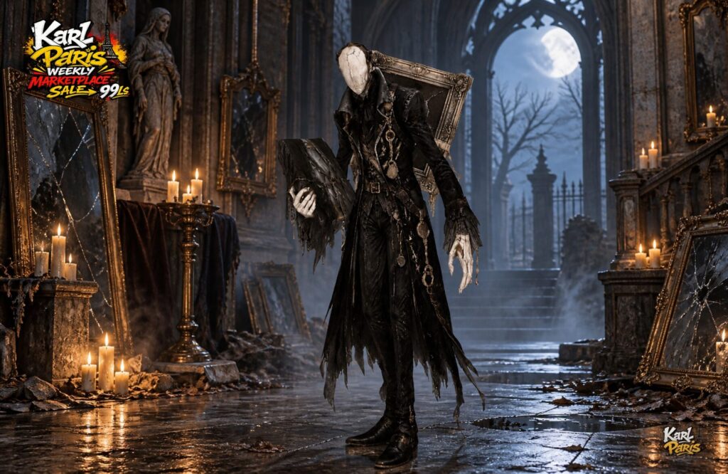 Karlparis Gilded Burden Gothic Reaper Statue Halloween Decor Second Life