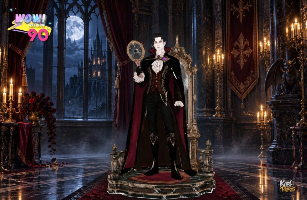 Karlparis Gothic Vampire Noble Statue Halloween Mirror Decor Second Life