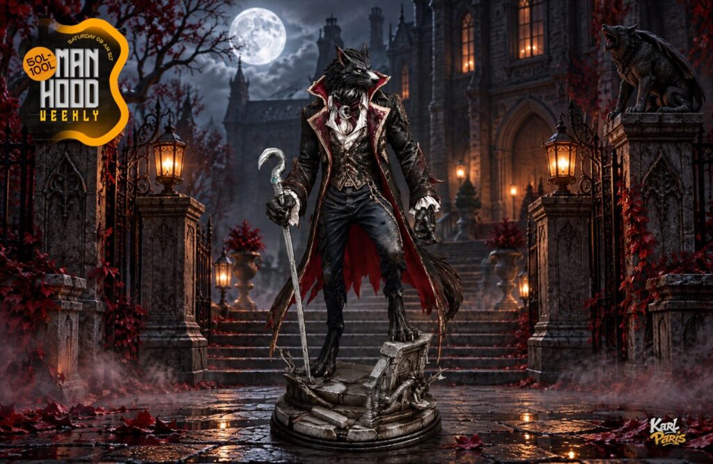 Karlparis Gothic Werewolf Noble Statue Halloween Decor 1 Second Life