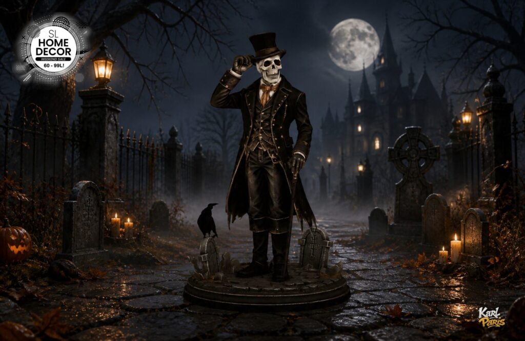 Karlparis Graveyard Gentleman Gothic Halloween Statue 1 Second Life