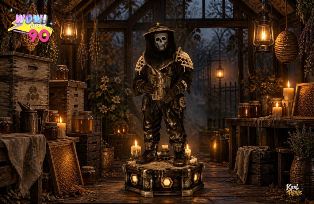 Karlparis Haunted Beekeeper Statue Gothic Halloween Decor Second Life