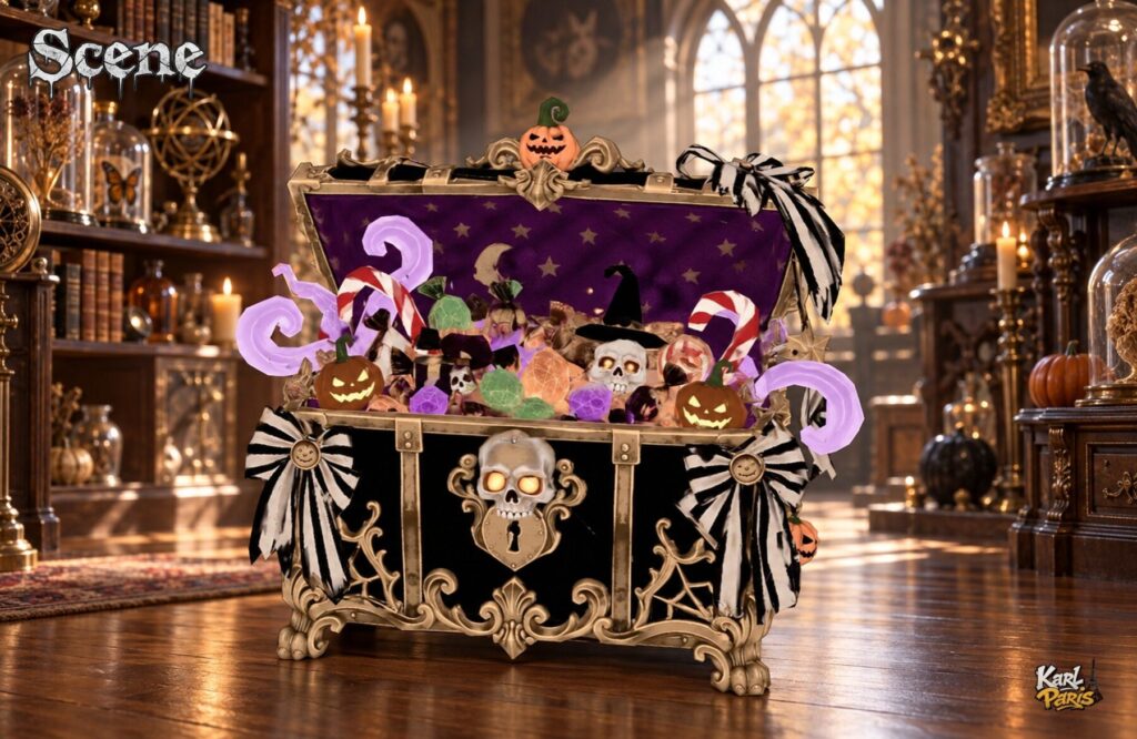 Karlparis Haunted Halloween Treasure Chest Gothic Skull And Candy Decor 1 Second Life