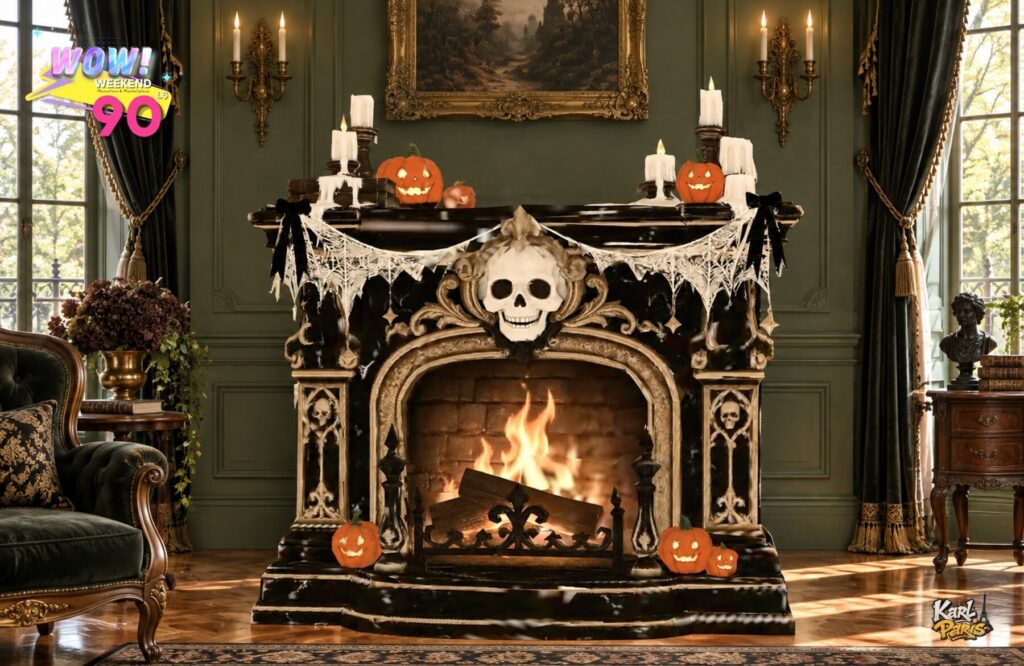 Karlparis Haunted Hearth Gothic Skull Fireplace Halloween Decor Second Life