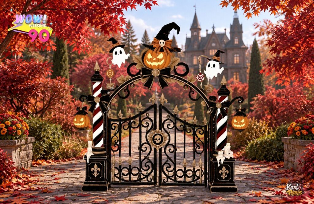 Karlparis Haunted Pumpkin Gate Halloween Ghost Garden Entrance Decor 1 Second Life