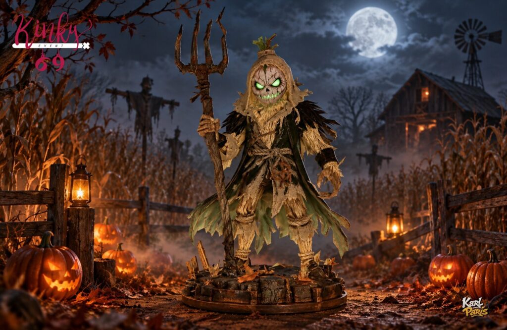 Karlparis Haunted Scarecrow Reaper Statue Halloween Decor Second Life