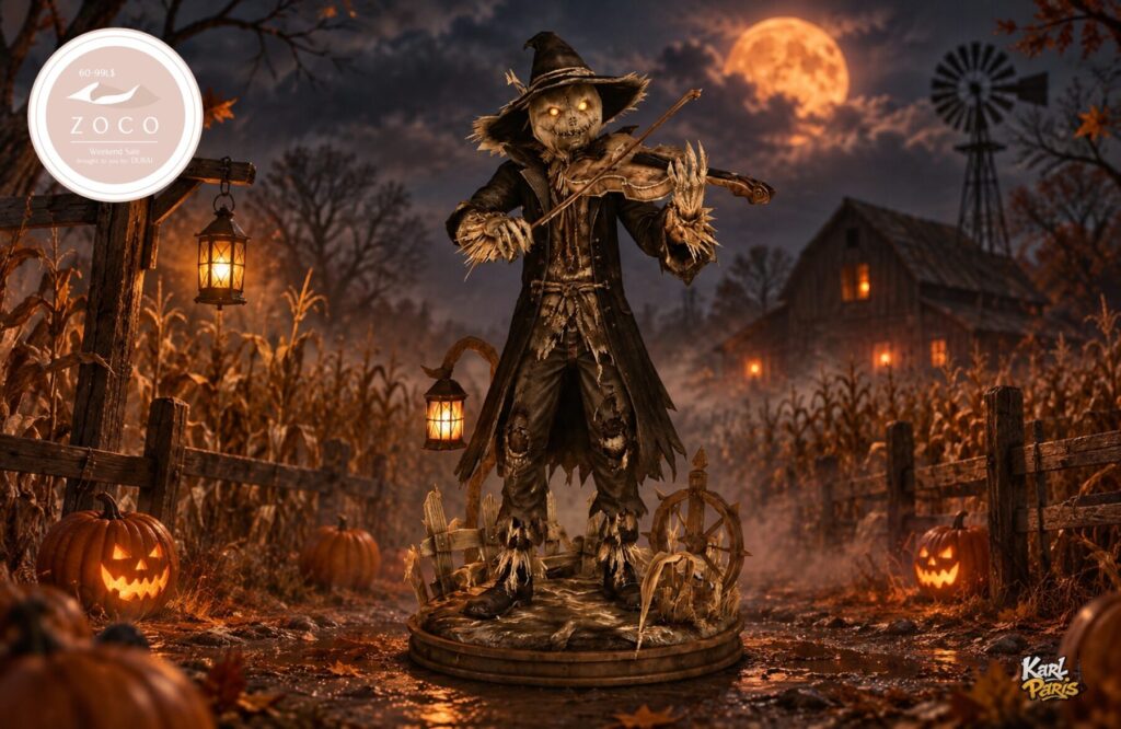 Karlparis Haunted Scarecrow Violinist Halloween Statue Decor Second Life