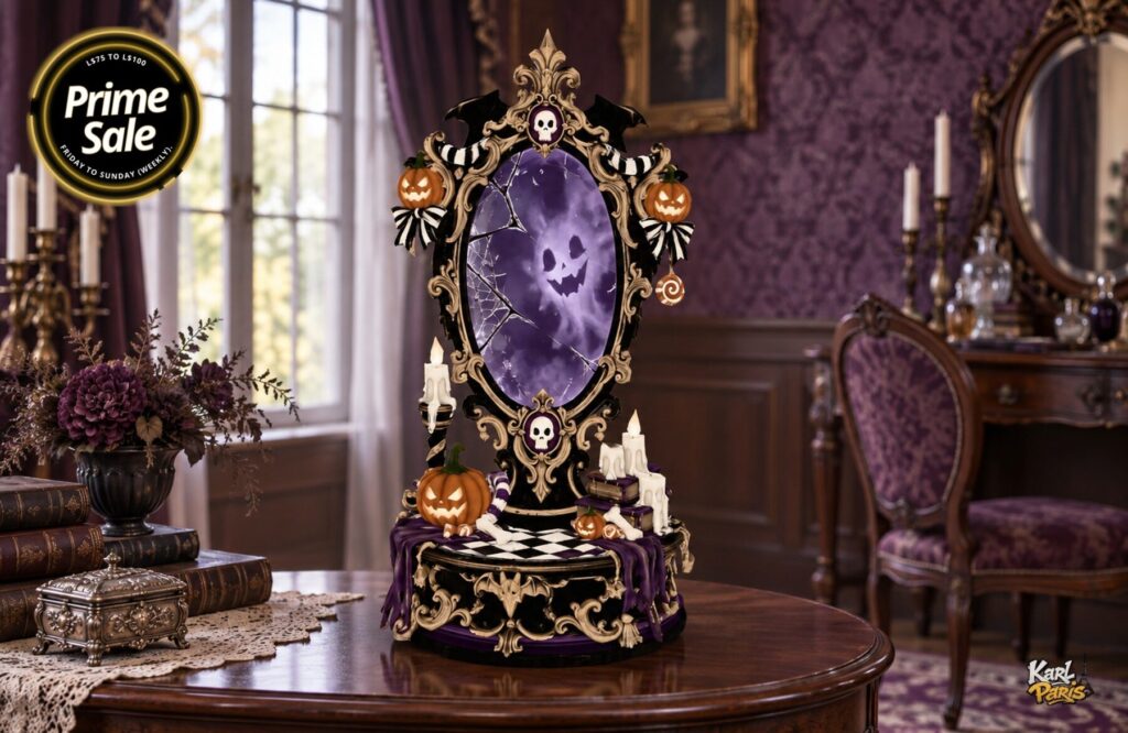 Karlparis Haunted Vanity Mirror Gothic Ghost Pumpkin Halloween Decor 1 Second Life