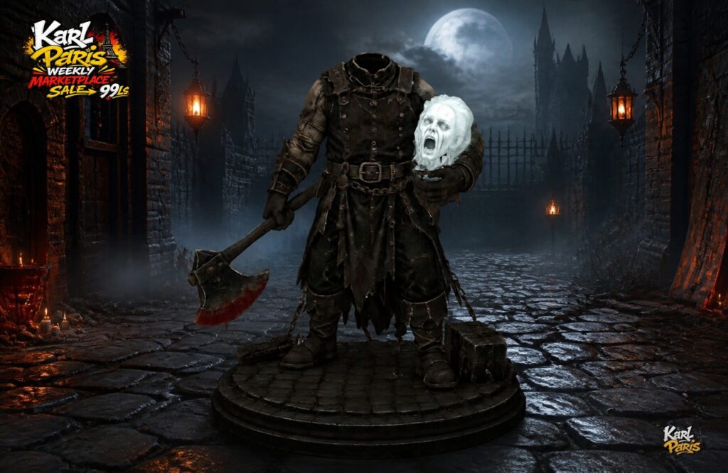 Karlparis Headless Executioner Gothic Halloween Statue 1 Second Life