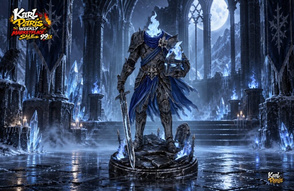 Karlparis Headless Ice Knight Gothic Halloween Statue Decor Second Life