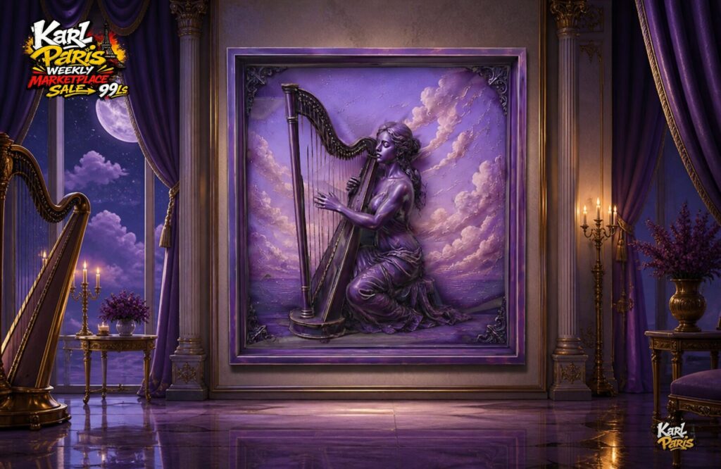Karlparis Hymn Of The Violet Harp Fantasy Music Wall Art 1 Second Life