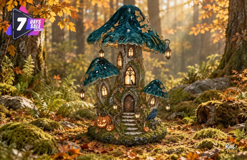 Karlparis Midnight Mushroom Manor Halloween Fairy House Woodland Decor Second Life