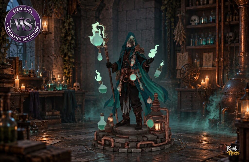 Karlparis Mystic Alchemist Statue Fantasy Potion Decor 2 Second Life