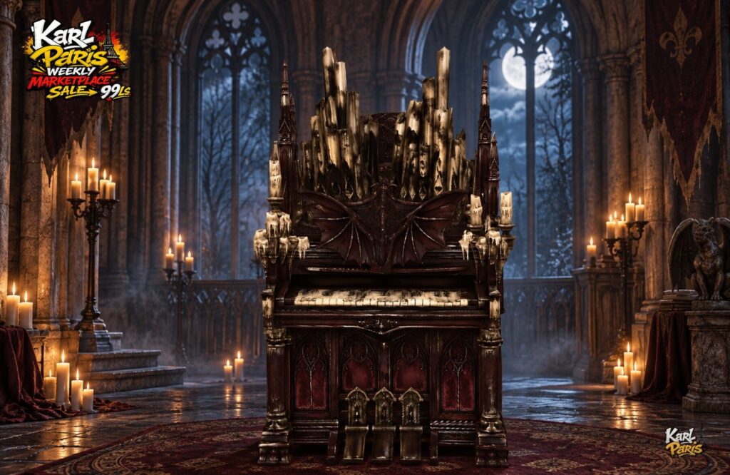 Karlparis Nocturne Cathedral Organ Gothic Halloween Decor 1 Second Life
