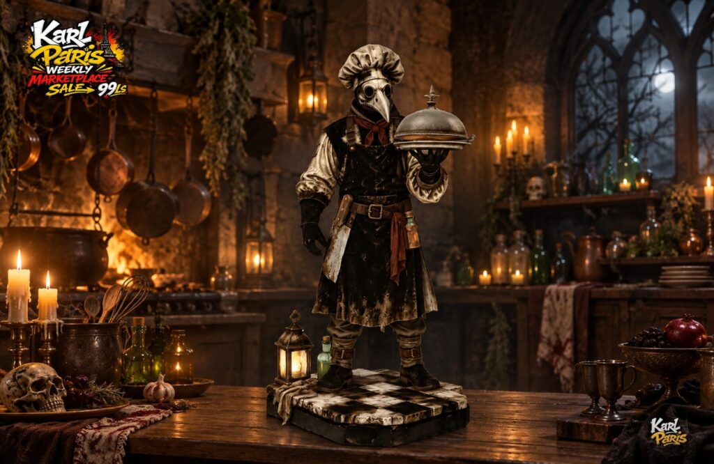 Karlparis Plague Doctor Chef Gothic Halloween Statue Decor Second Life
