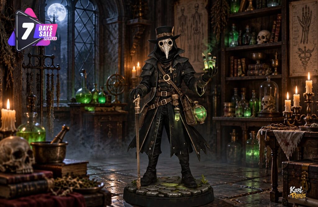 Karlparis Plague Doctor Statue Halloween Alchemist Decor Second Life