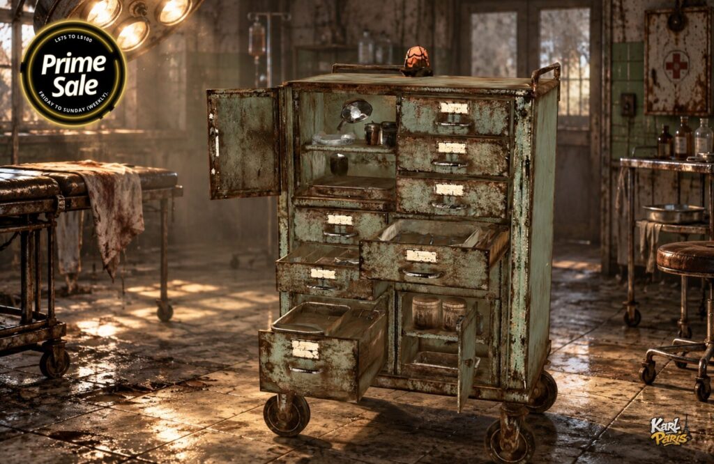 Karlparis Rusty Surgical Cart Halloween Hospital Decor Second Life