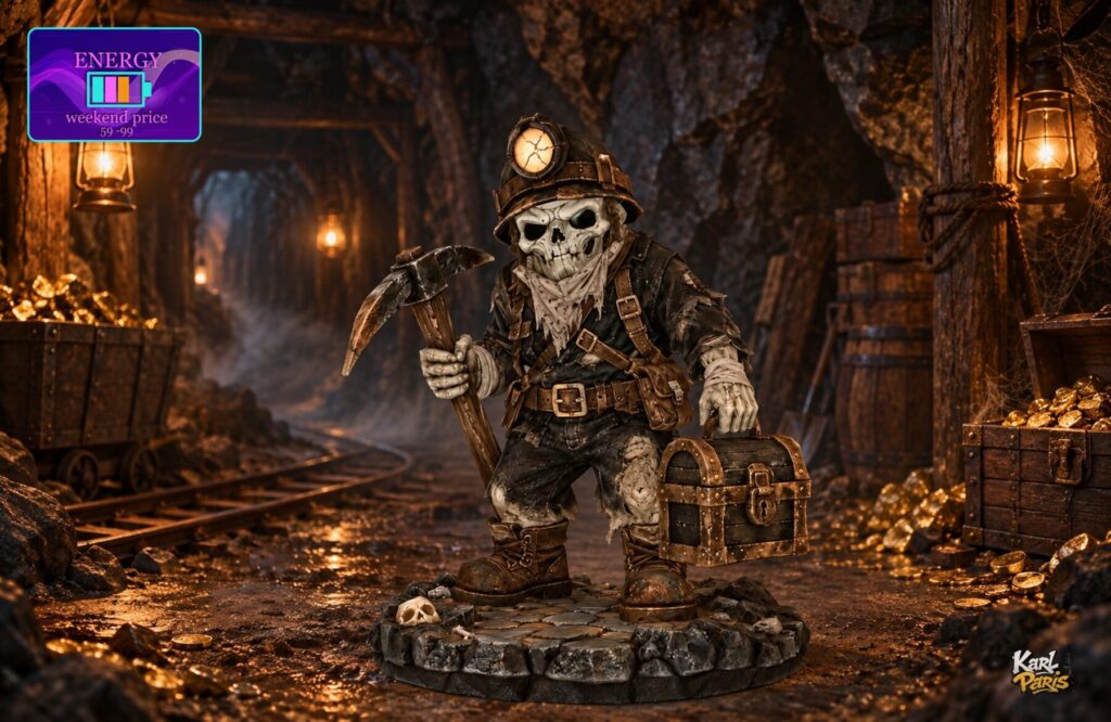 Karlparis Skeleton Miner Statue Gothic Halloween Treasure Decor Second Life