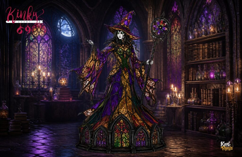 Karlparis Stained Glass Sorceress Gothic Fantasy Witch Statue 1 Second Life