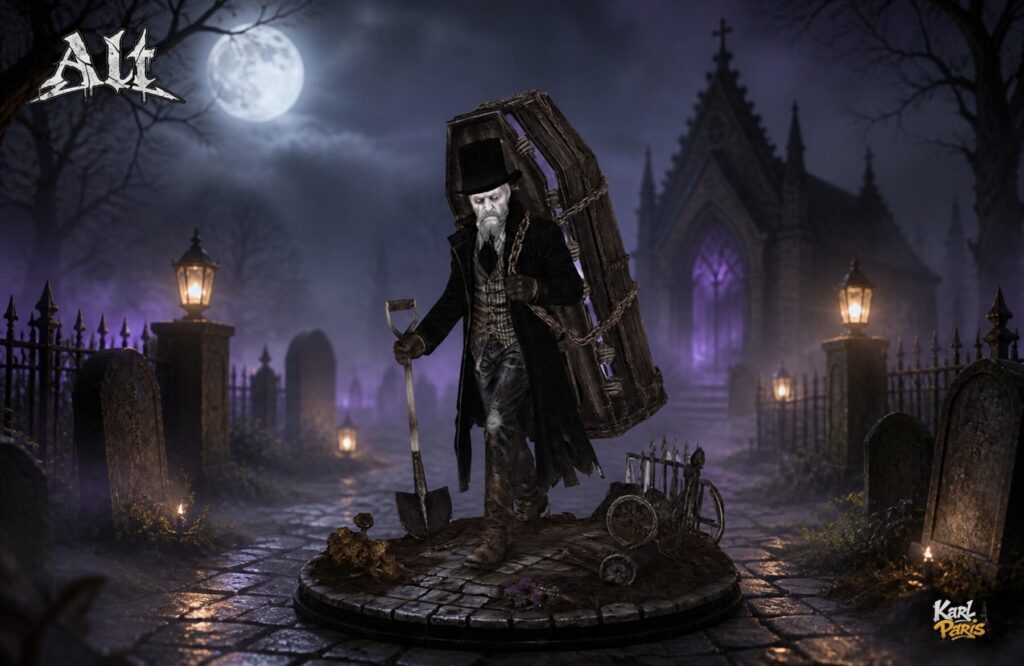 Karlparis The Gravekeeper S Burden Halloween Undertaker Statue 1 Second Life