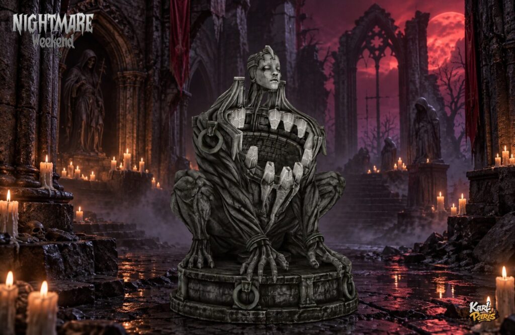 Karlparis The Hollow Sentinel Gothic Halloween Statue Second Life