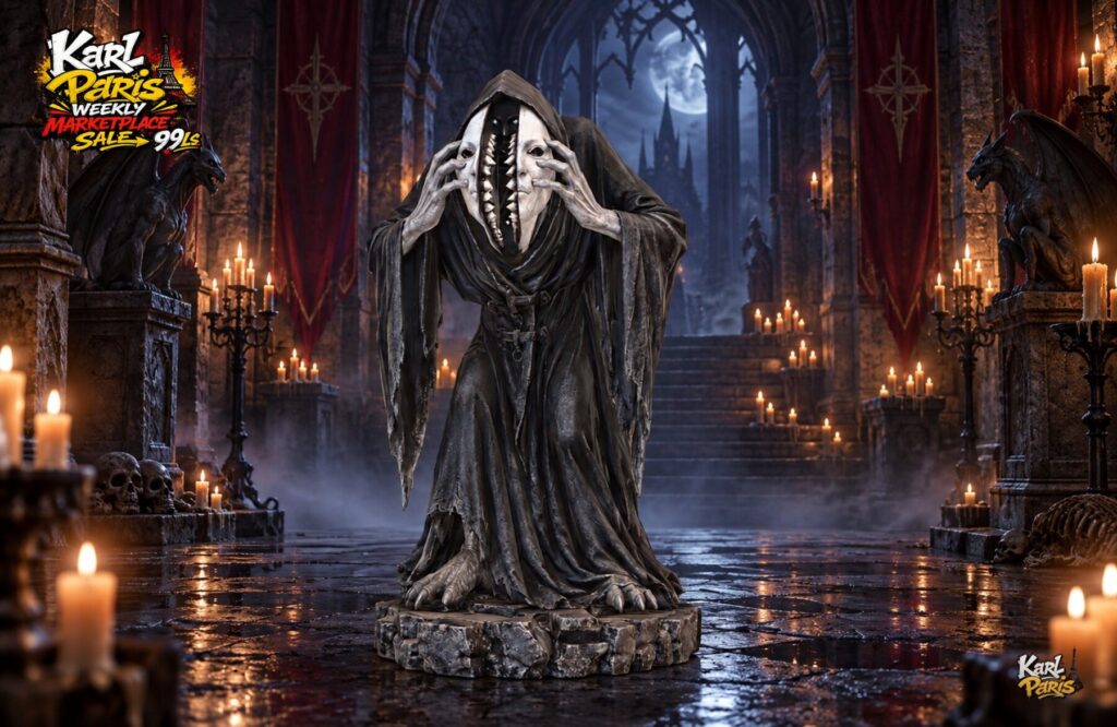 Karlparis The Masked Maw Gothic Halloween Sculpture Second Life