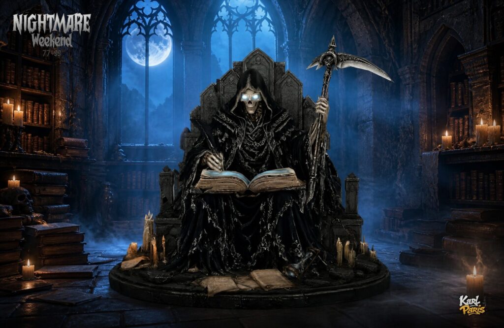 Karlparis The Reaper Gothic Halloween Throne Statue 1 Second Life