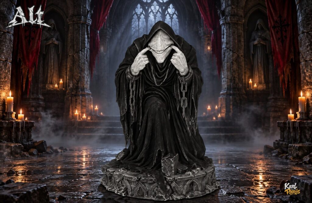 Karlparis The Shackled Grin Gothic Halloween Statue Second Life