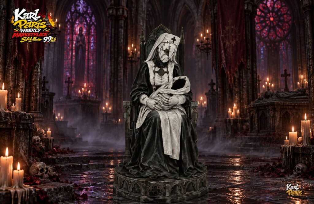 Karlparis The Silent Madonna Gothic Halloween Statue Second Life