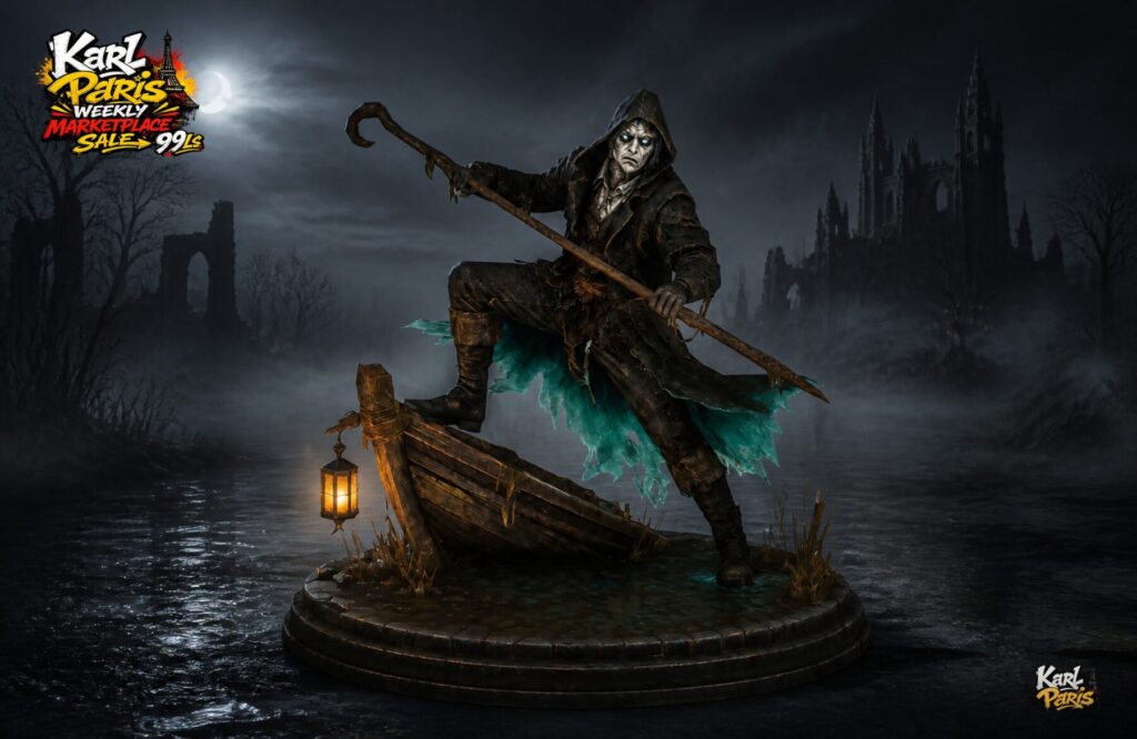 Karlparis Warden Of The Drowned Lantern Haunted Gothic Statue 1 Second Life