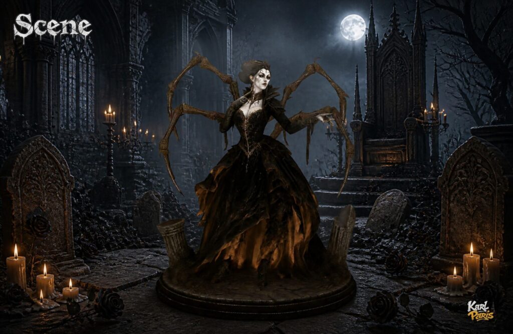 Karlparis Widow Queen Gothic Halloween Statue Second Life