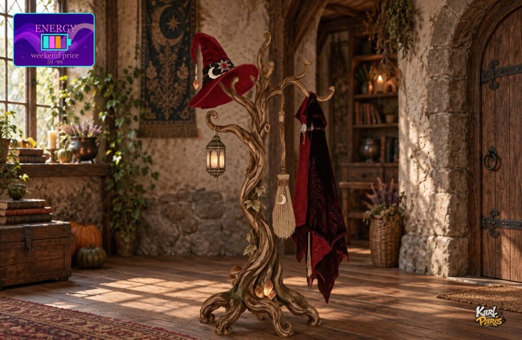 Karlparis Witchwood Wardrobe Witch Tree Coat Rack Halloween Cottage Decor Second Life