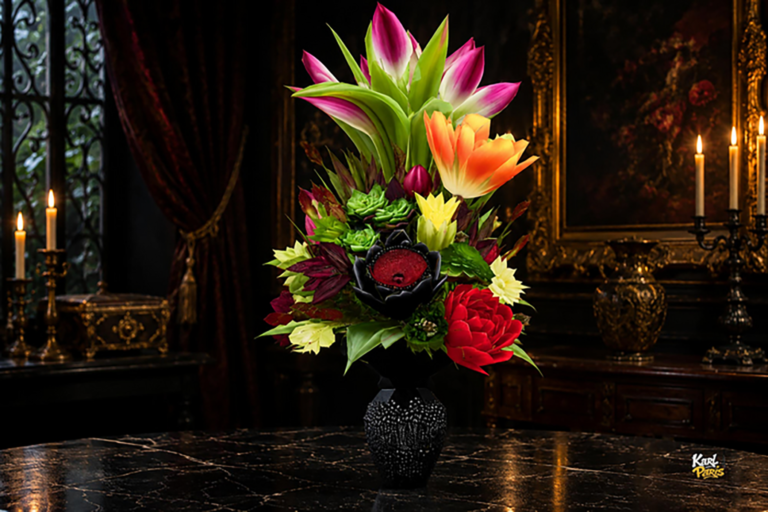 Midnight Bloom Luxury Floral Arrangement Second Life