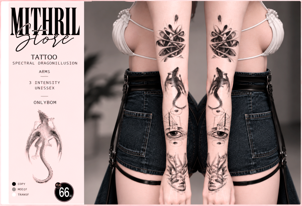 Mithril Store Tattoo Spectral Dragon Illusion Erica Barbosa Second Life