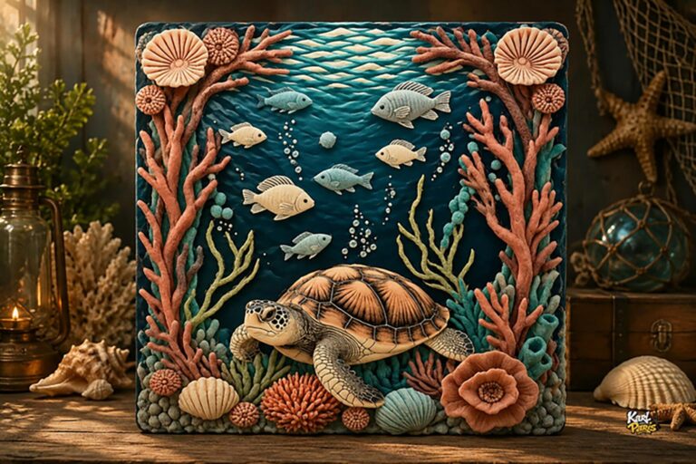 Ocean Life Wall Art Sea Turtle Decorative Panel Second Life