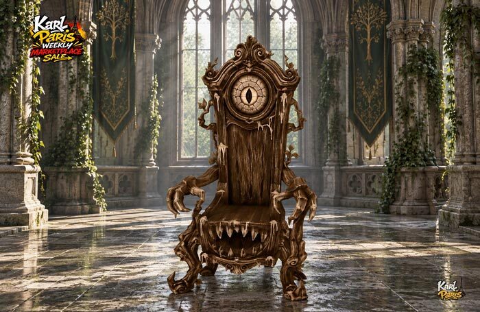The Watchwood Throne Gothic Monster Chair Halloween 32 Bento Animations 1 Second Life