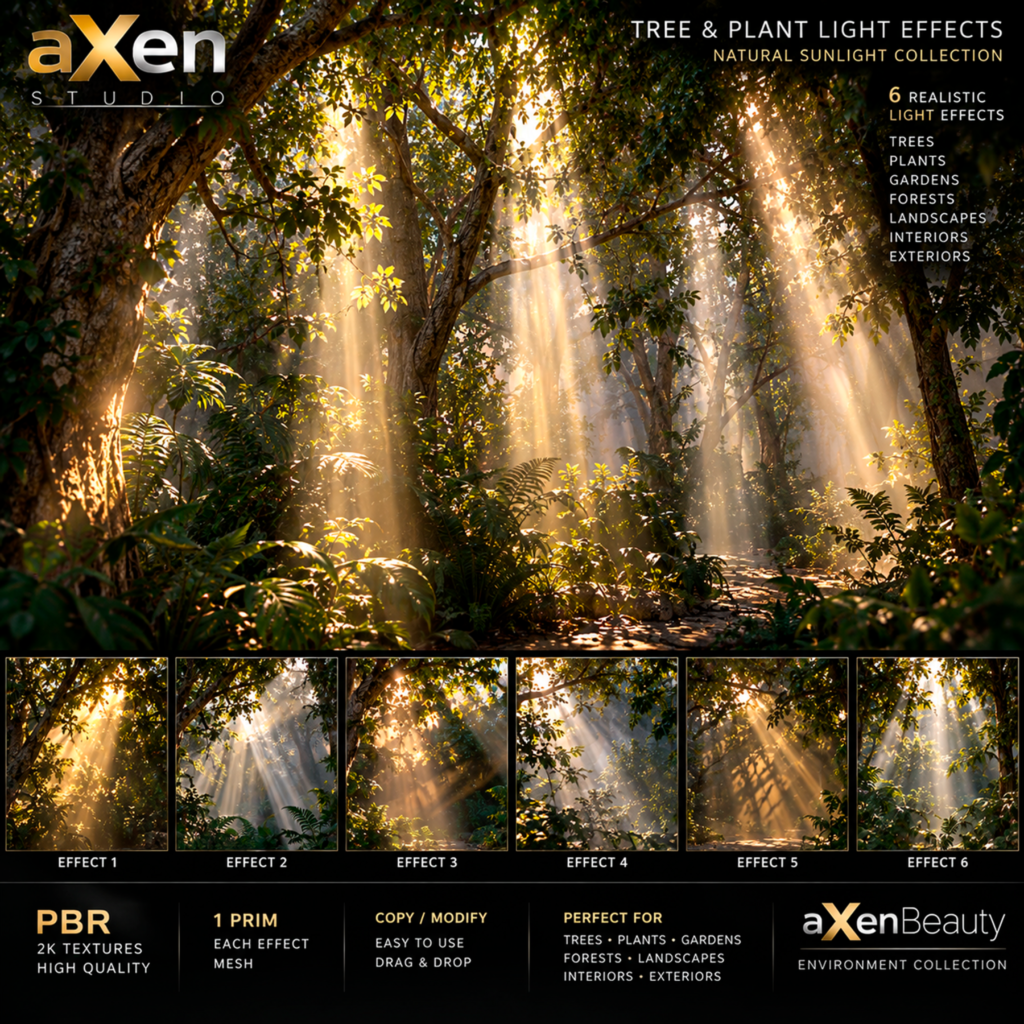 Tree Plant Light Effects 6 Pack Pbr 2k 2048 Ewynk Bcn Second Life