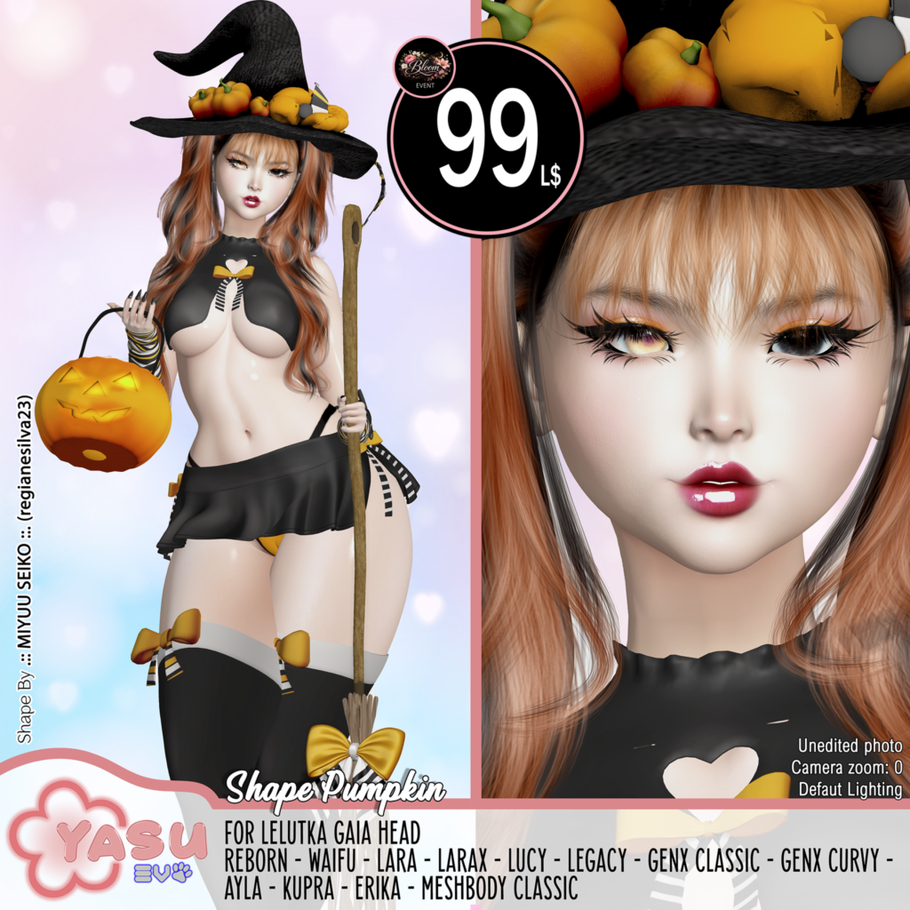 Yasu B102 Shape Pumpkin Sl Vivy Yasu Second Life