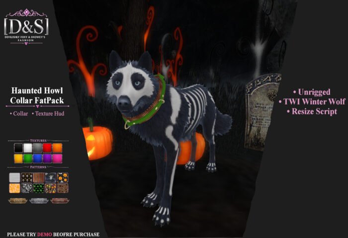 11 [d&s] Haunted Howl Collar Second Life